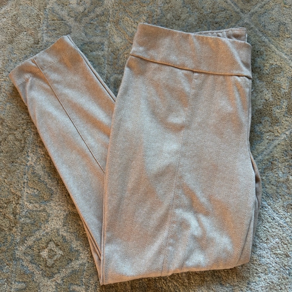 Anne Klein Cream and Tan pull on pants